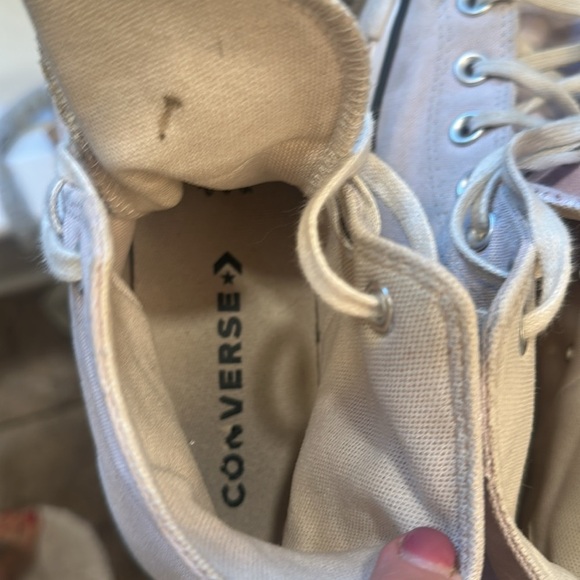 Converse Chuck Taylor Platform High Tops Lavender Purple Canvas Y2K Size 8.5 - Picture 14 of 16